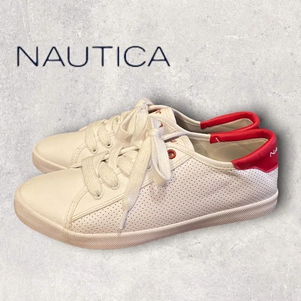 Nautica "Lanyard" White Perforated Sneakers 7